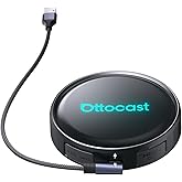 Ottocast P3 Pro OttoAibox Smart AI Car Box with Voice Assistant, Wireless CarPlay &amp; Android Auto, HDMI Out, 5G WiFi Bluetooth 6, Cloud SIM, Split-Screen, Android 13 System