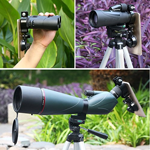 [NEW] Eyeskey Universal Portable Cellphone Adapter/Mobile Device Holder, Compatible with Binoculars, Monocular Spotting Scope, Microscope and Astronomical Telescope, 85g(3oz) - Thumbnail 5
