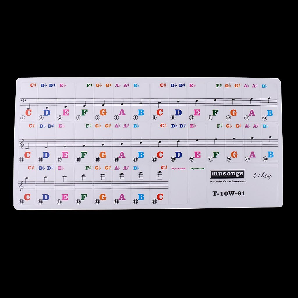 Adhesive Piano Key Sticker Letters Note Chart Decal Removable Keyboard Instrument Accessory 61 Keys Musical Instruments Dj Electronic Keyboards Cimmra Com