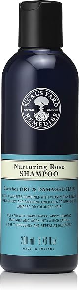 Neal's Yard Remedies Nurturing Rose Shampoo for Damaged Hair 200ml Cruelty-Free view 1