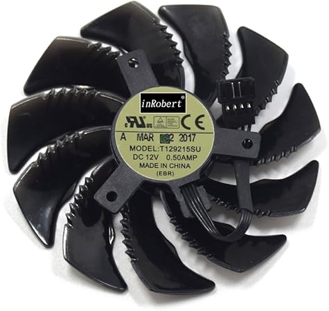 Amazon Com Inrobert mm P106 100 Graphics Card Cooling Fan For Gigabyte Geforce Gtx 1050 Ti Rx 480 470 570 580 Gtx 1060 G1 Gaming Cooler Fan B Computers Accessories