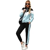 Marvmys Women's Tracksuit Set 2 Piece Sweatsuit Outfits Long Sleeve Zip Up Lounge Jogger Set with Pocket