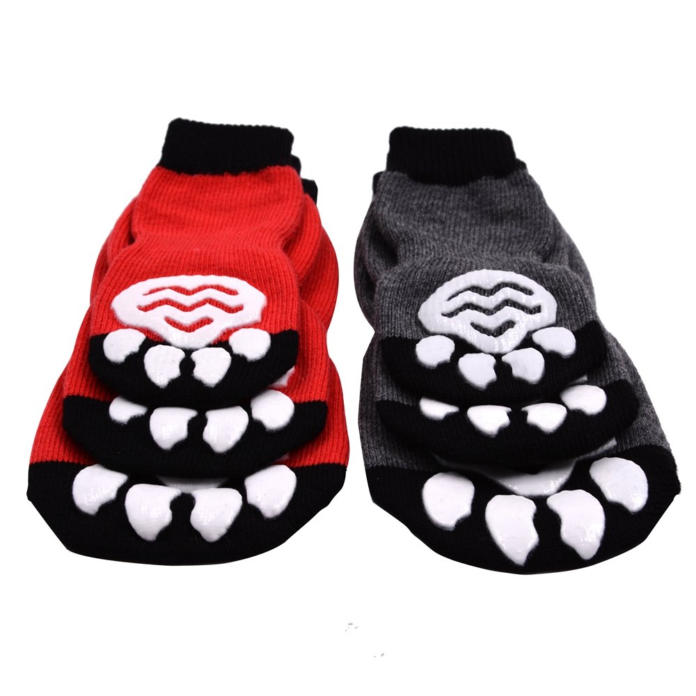 EXPAWLORER AntiSlip Dog Socks Traction Control for Indoor Wear, Paw