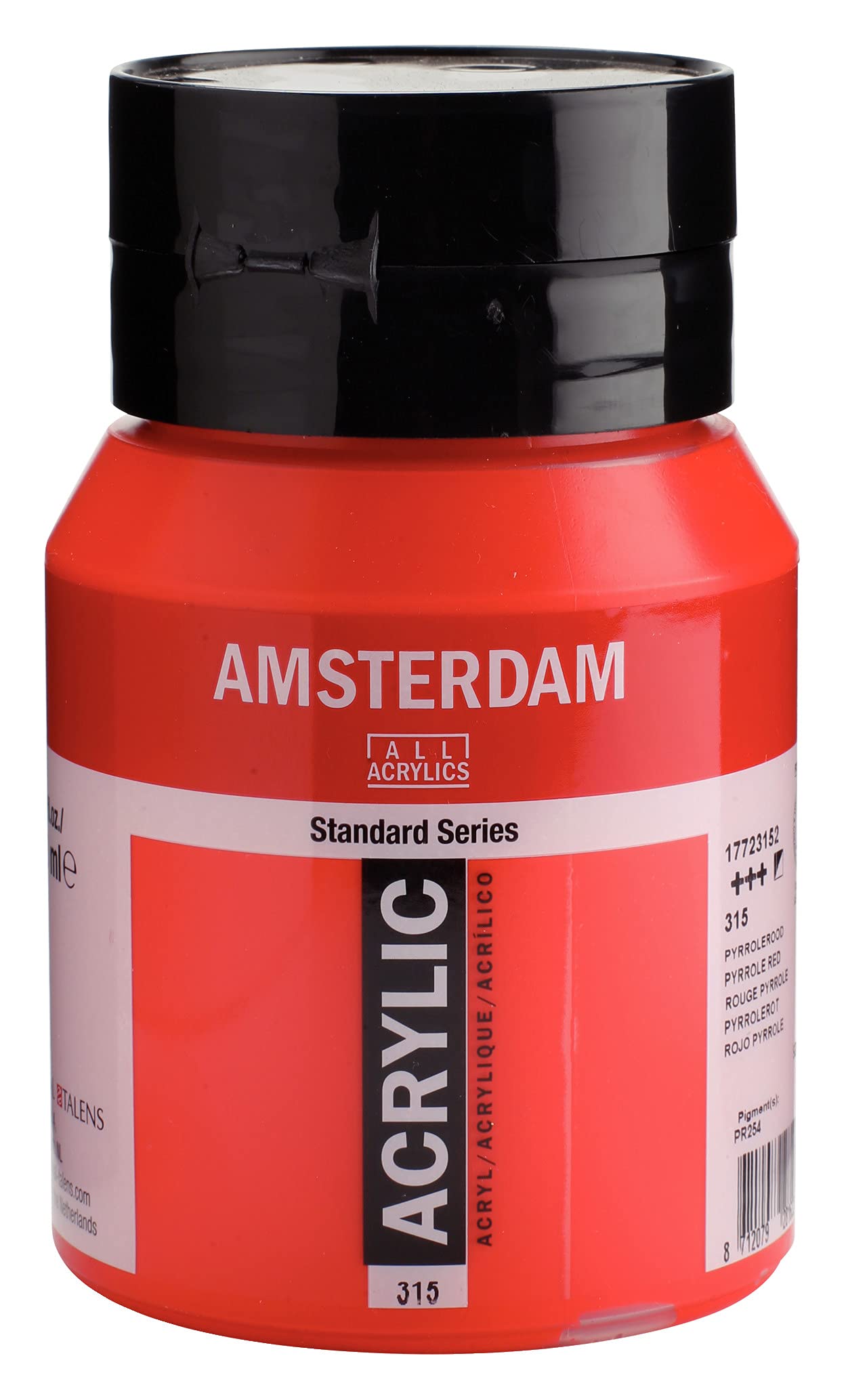Amsterdam Standard Series Acrylic Jar 500 ml Pyrrole Red 315 (17723152)