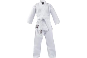 Prime Sports Midweight Karate Gi 8oz Cotton Polyester Martial Arts Uniform beginner with Free White Belt