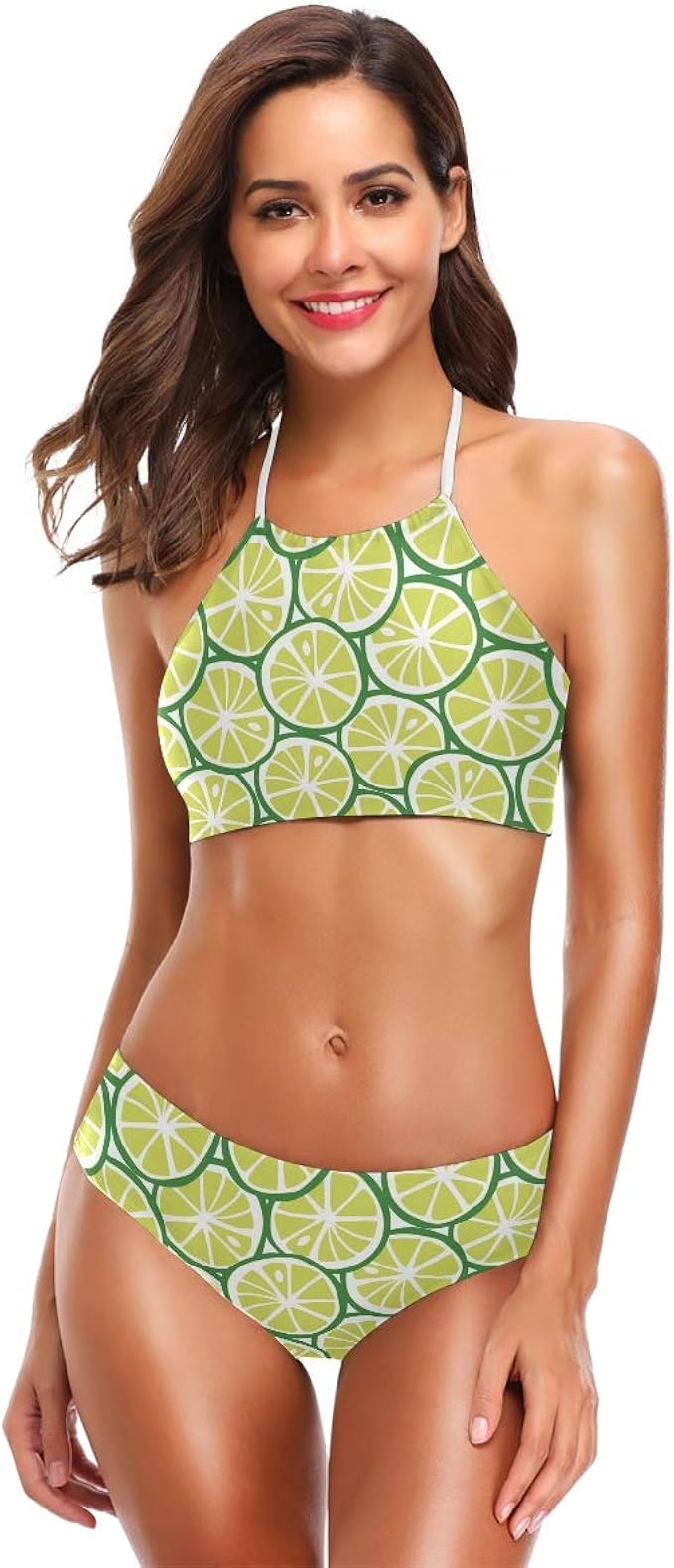 lime green two piece swimsuit