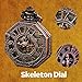 Watch,Mens Pocket Watch,Classic Skeleton Steampunk Mechanical Automatic Hand Wind Watch