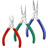 Mr. Pen- Jewelry Pliers Set, 3 Pack, Rubber Handle & Ergonomic Design, Mini Pliers for Jewelry Making Tools, Small Wire Cutte