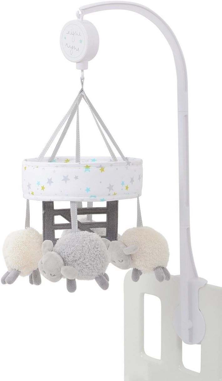 Silver Cloud Musical Cot Mobile - Counting Sheep