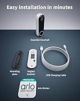 Arlo Security 2K Video Doorbell Wireless with 6 Month Battery UK view 9