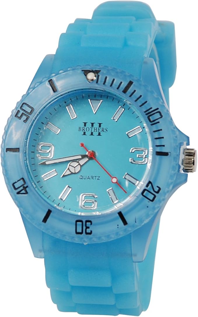Neon Blue Silicon Glow in The Dark Watch Watches