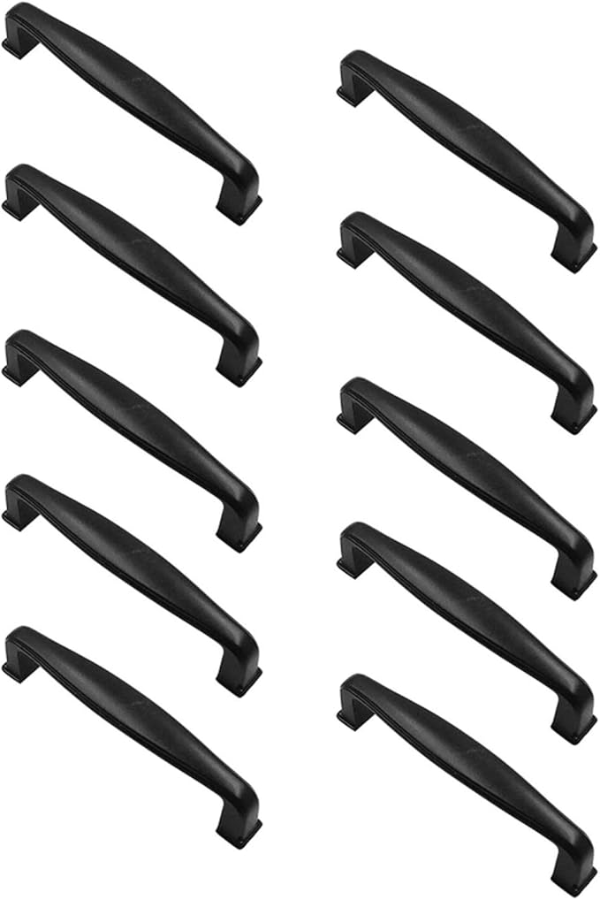 Mattschwarze Schrankgriffe, quadratische Küchenschrankgriffe