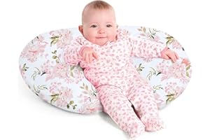 Lumono Nursing Pillow for Breastfeeding, Original Breastfeeding Pillows for More Support for Mom and Baby, Cute Cover with Br
