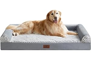 WNPETHOME Orthopedic Dog Bed for Large Dogs – XL Washable Pet Bed with Waterproof Cover, Non-Slip and Egg-Crate Foam Big Dog Couch Bed with Washable Removable Cover, Comfort & Joint Relief