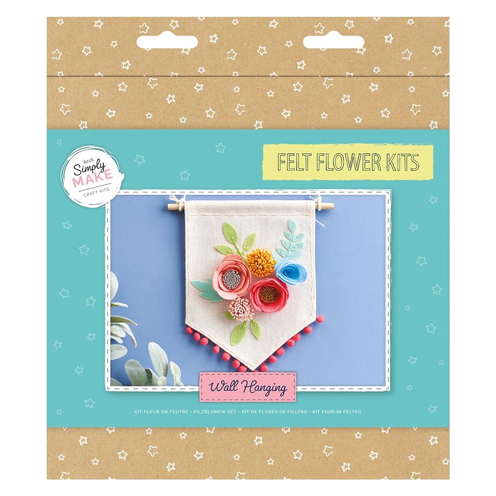 Simply Make Felt Embroidery Wall Hanging Craft Making Kit, DIY Craft Making Supplies, for Adults and Teenagers, Make Lovely Decorations for Your Kitchen at Home, Party Or Festival Accessories