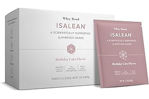 Isagenix IsaLean Shake - Nutrient-Dense Protein Powder for Ready-to-Drink Shake - Birthday Cake, 14 Packets