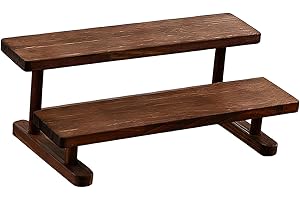 Leefasy Figure Display Stand Wooden Display Riser Multifunctional Storage Rack Cupcake Stand Holder for Cosmetics Mini Figuri