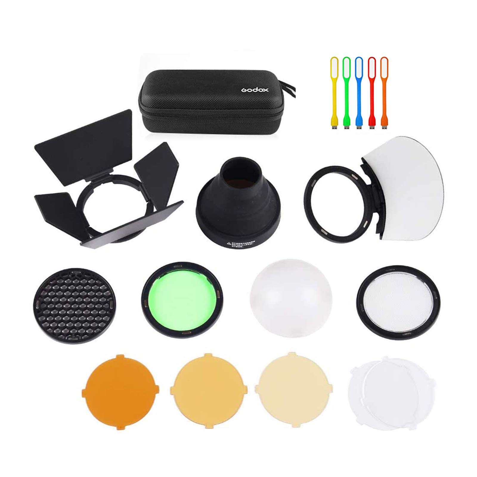 AK-R1 Flash Light Accessories Kit for Godox V1-S,V1-C,V1-N,V1-O,V1-F Speedlite,Godox H200R Ring Flash Head AD200 AD200Pro Accessories