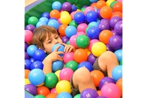YUFUL Ball Pit Balls 170pcs for Kids, Plastic Balls for Ball Pit, 2.2-Inch Crush Proof Play Balls BPA Free Non-Toxic, 7 Kinds of Bright Color Ocean Balls Include a Reusable Net Bag (Rainbow)