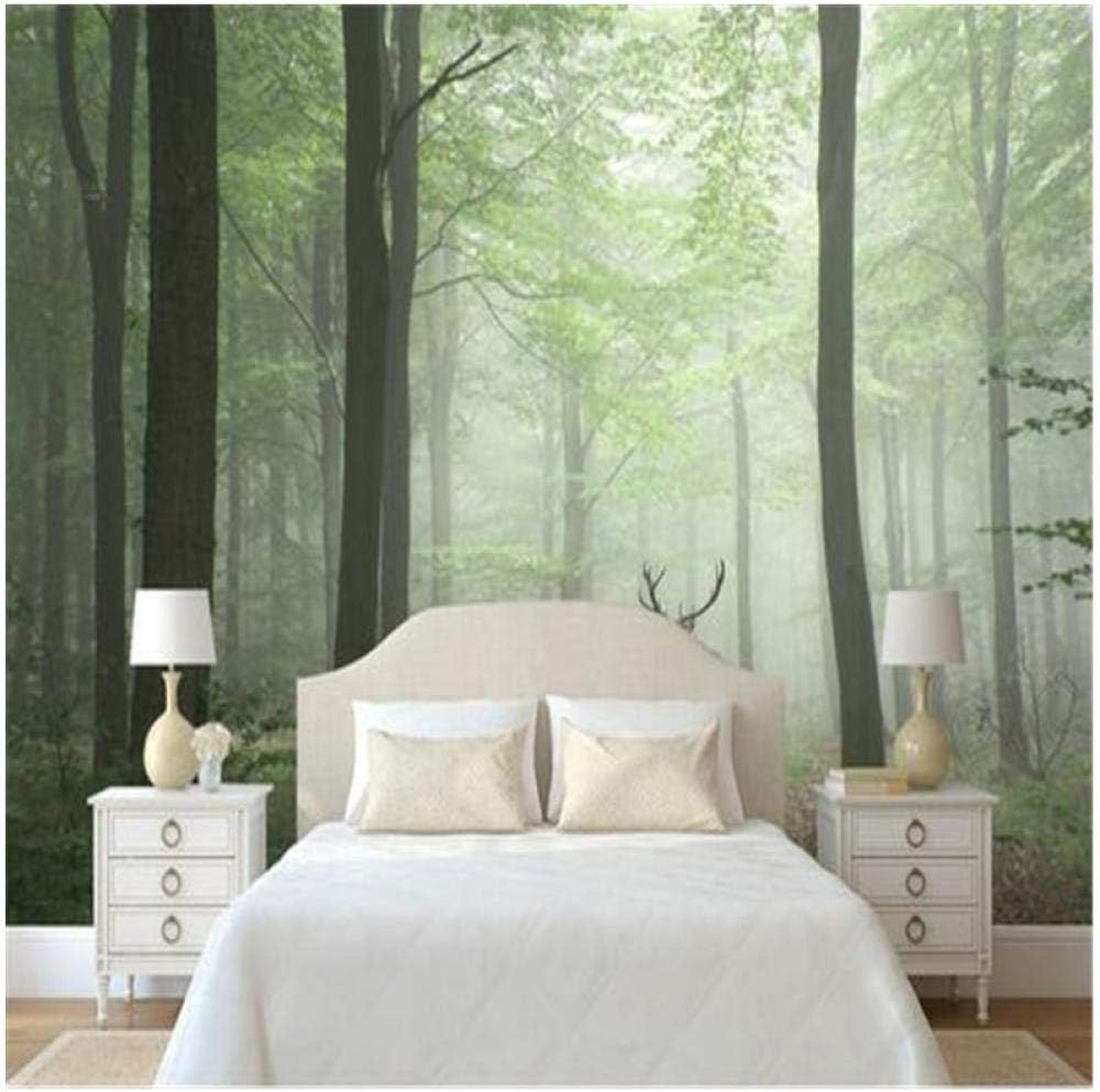 Bnuiboiuz 3d Photo Wallpaper Modern Aesthetic Forest Morning Mist Elk Bedroom Living Room Tv Background 3d Wallpaper 280200cm Amazon Com
