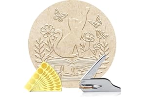 ANATTASOUL Book Embosser Personalized Book Cat Pattern Book Stamp, Durable Library Stamp with Handle Set for Books, Library, Envelopes, Documents, Invitation