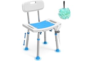 Loyoda Shower Chair for Elderly and Disabled, FBL650394, Blue, Aluminum, Supports up to 400lbs