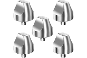 EIOLWJIEO WB03X32194 WB03T10329 Cooktop Knob for GE Cafe Gas Stove, WB03X25889 Stainless Steel Profile Range Burner Control Knobs for CGP350 & CGP650 Series, Replace 4920893, AP6837585, 5 Pack