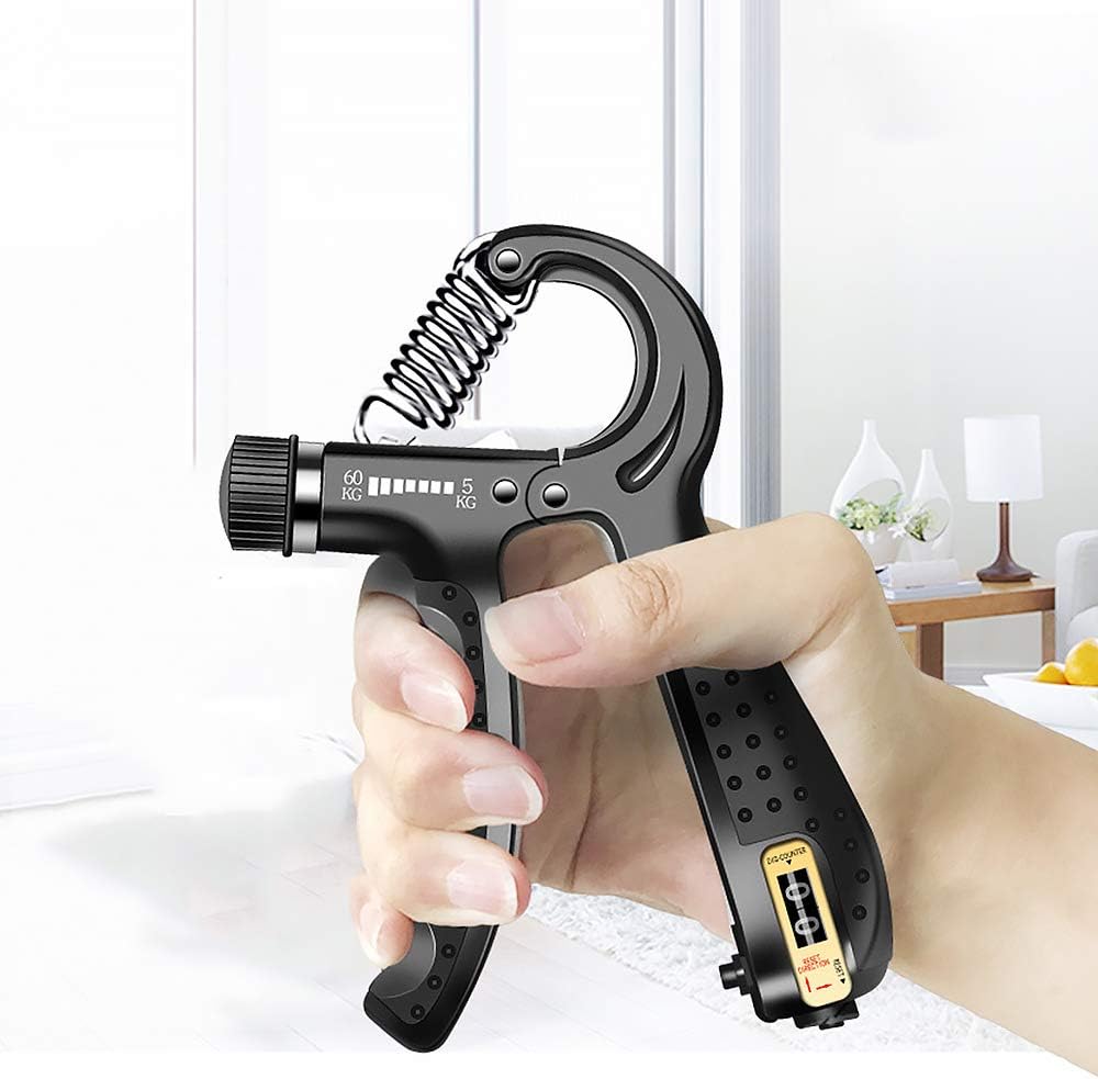 EVQ Upgrade Version Hand Grip Strengthener, Hand Exerciser, Finger Exercise, Strength Trainer Non-Slip Handles, Automatic Counting : Sports & Outdoors