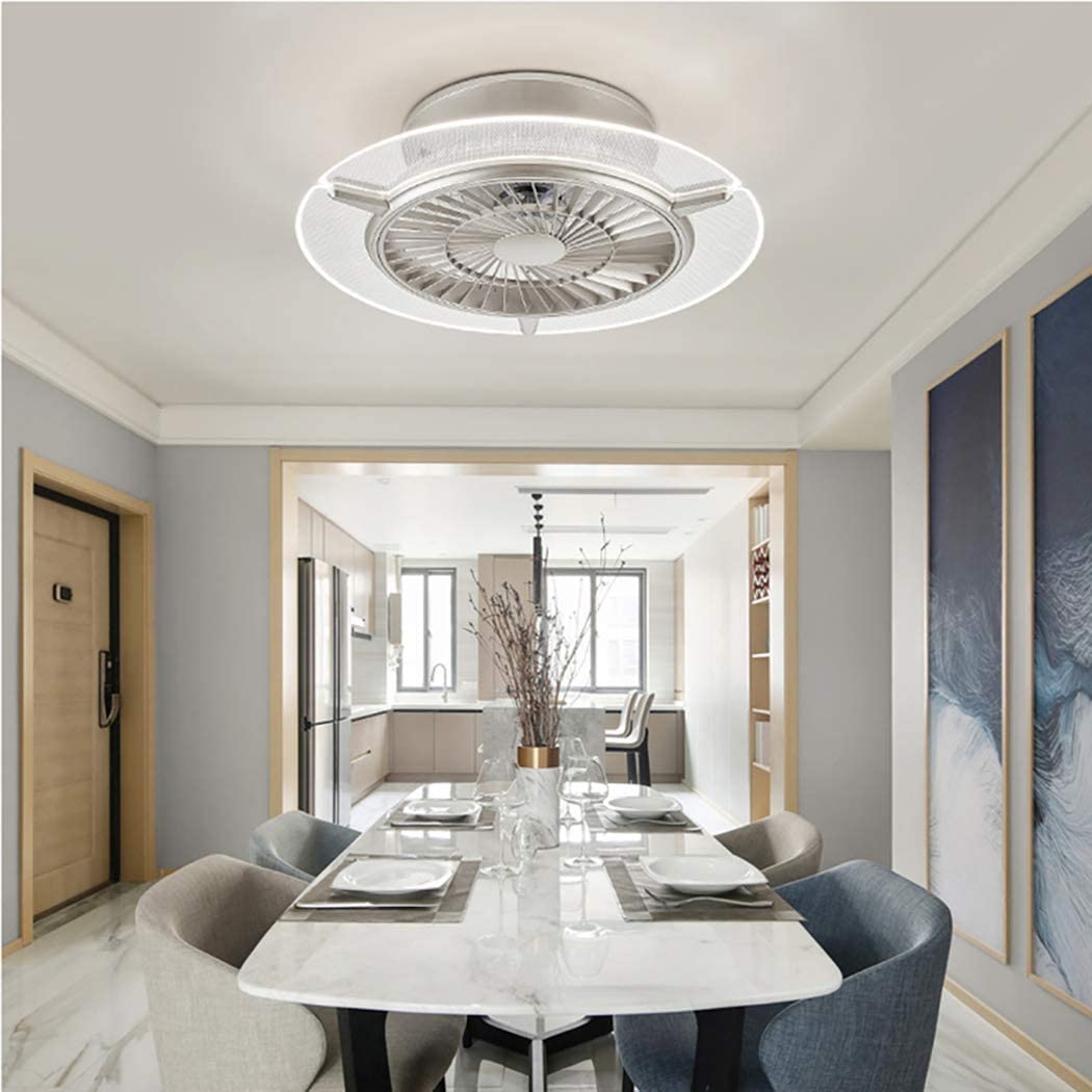 JLPAN Bladeless Ceiling Fan with Lights 22 in Flush Mount Low Profile