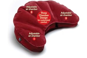 MOBILE MEDITATOR Air Meditator Inflatable Meditation Cushion and Travel Pillow – Meditate on Air in Total Comfort with Adjustable Three-Chamber Design for Enhanced Posture and Portability, Maroon