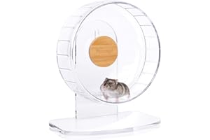 Niteangel Super-Silent Hamster Exercise Wheels - Quiet Spinner Hamster Running Wheels with Adjustable Stand for Dwarf Syrian 