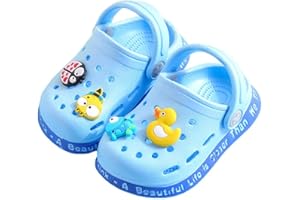 JUXI Toddler Clogs Girls Boys Clogs Garden Shoes EVA Lightweight Summer Slipper Cartoon Slides Baby Comfort Sandals