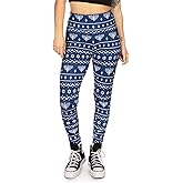 Tipsy Elves Christmas Leggings for Women - Comfy Festive Holiday Themed High and Mid Waisted Leggings