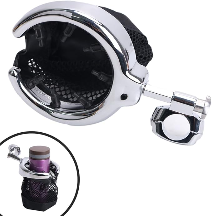 Universal Steel Motorbike Handlebar Cup Holder Drink Holder Amazon.co