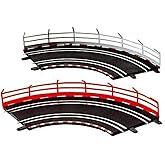 Carrera GO Slot Car Race Track Guardrail Fence (10) Accessory Set #20061651 | Add-On Accessories Compatible with GO 1:43 Scale Tracks, 10-Pack of Guard Rail Fences, Includes 5 Red and 5 Black, Ages 6+