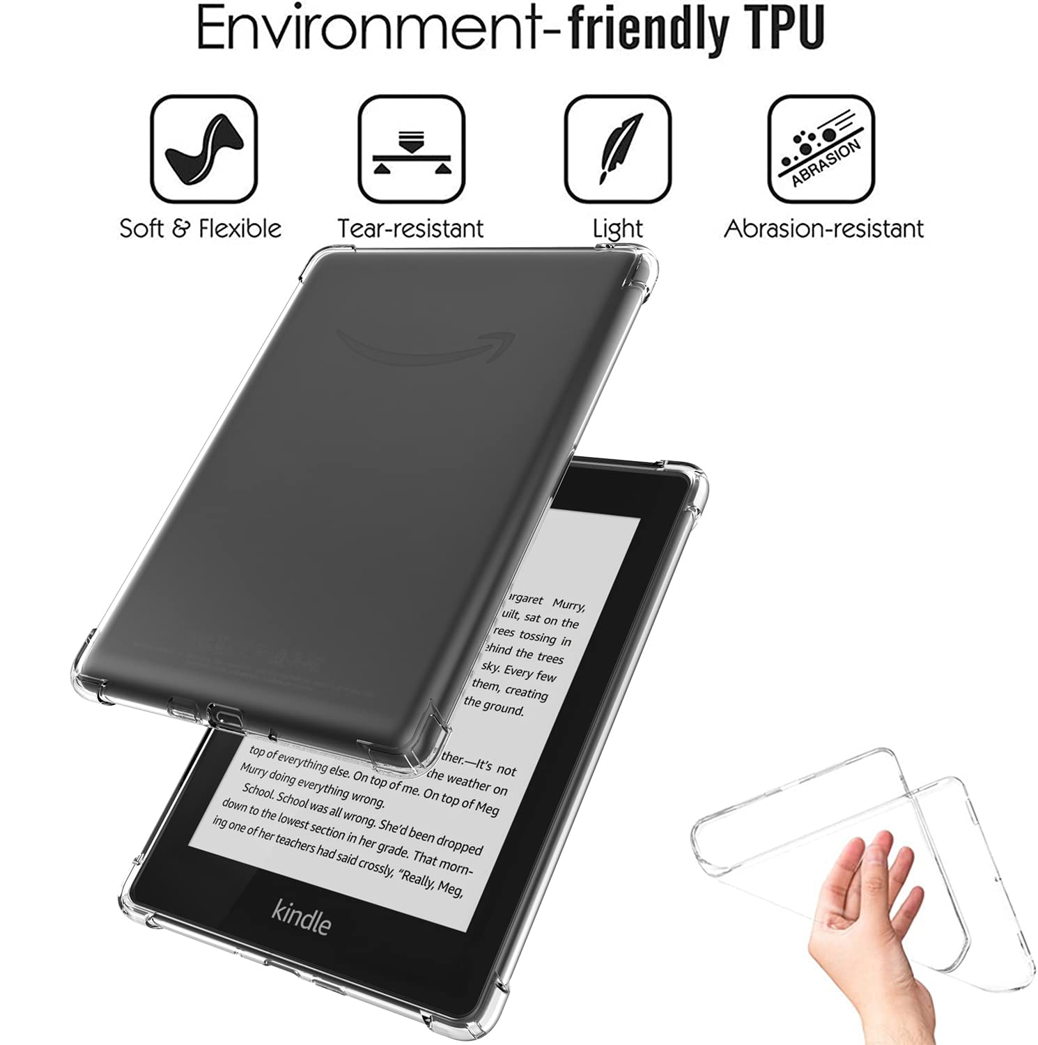 Clear Case Fit for Kindle Paperwhite (10th Generation, 2018) 6