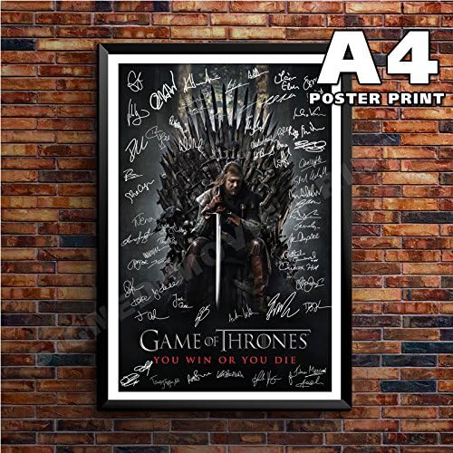 A4 game of thrones SIGNED POSTER PRINT