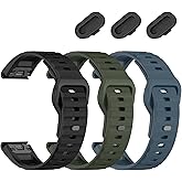 VELEYOK 26mm Silicone Sport Bands Compatible with Tactix 8 7/Fenix 8 Pro AMOLED 51mm/7X pro/7X/6X Pro/6X/5X Plus/5X/3 HR,Quick-Fit Watch Band for Quatix 8 51mm/Enduro 3/2/Descent Mk3i-51mm/Mk2i/Mk2