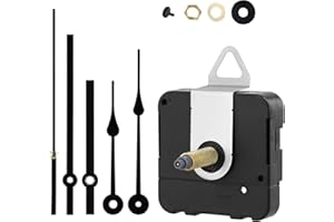 Wall Clock Repair Kit, Silent Quartz Clock Movement Mechanism with Peach-Shaped Hands and Long Spade Hands,Wall Clock Mechani