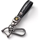 Qiuerte Car Keychain Keyring for Automobile,Car Key Lanyard for Women&amp;Men,Leather Key Chain for KeyFob Holder Replacement