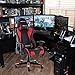 Deerhunter Gaming Chair, Swivel Leather Office Chair, High Back Ergonomic Racing Chair, Adjustable Computer Desk Chair with Lumbar Support and Headrest (RED)