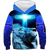 CHAOS MONKEY Boys Girls 3D Jesus Hoodie Print Christian Sweatshirt Pullover with Pocket