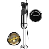 2025 New 1000W Immersion Blender Handheld – 25-Speed, Stainless Steel, Hand Blender, Corded Hand Mixer with Heavy-Duty Copper Brushless Motor & Gift Box