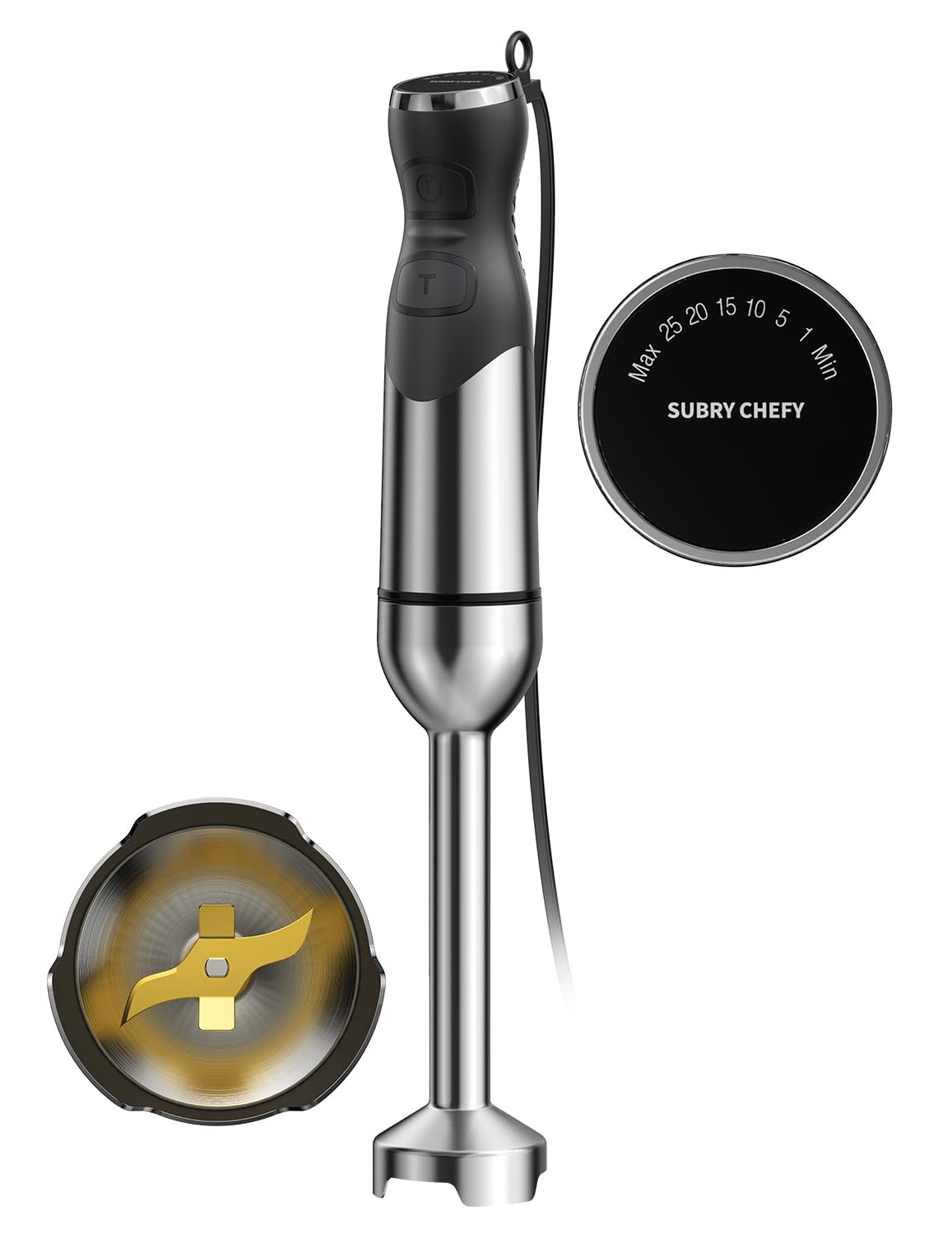 Photo 1 of ***FACTORY SEALED***2025 New 1000W Immersion Blender Handheld – 25-Speed, Stainless Steel, Hand Blender, Corded Hand Mixer with Heavy-Duty Copper Brushless Motor & Gift Box