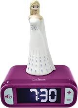 LEXIBOOK Frozen Elsa Nightlight Alarm Clock LCD Backlit Snooze Purple