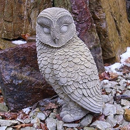 Kasan Stone Small Owl Barn Owl Bird Owl Stone Figurine 25 Cm