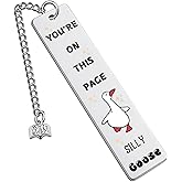 Cute Bookmarks for Women Book Marks for Reading Silly Goose Bookmarks for Book Lovers Club Gifts for Readers Accessories for Bookworm Bookish Gifts Ideas Back to School Present for Bookish