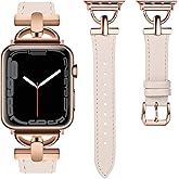 Wearlizer Leather Band Compatible with Apple Watch Bands Women 41mm 40mm 38mm 49mm 46mm 45mm 44mm 42mm, Fancy Dressy Strap for iWatch Series 11 10 9 8 7 6 5 4 3 SE/Ultra 3 2 1