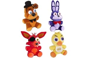 ABOYAPPO 4Pcs FANF Plushies Plush Figure Toys Sets, Phantom Foxy Plush, 5 Nights Freddy's Plushies Toys Stuffed Animals & Teddy Bears for Boy Girl Christmas Halloween Birthday Gift