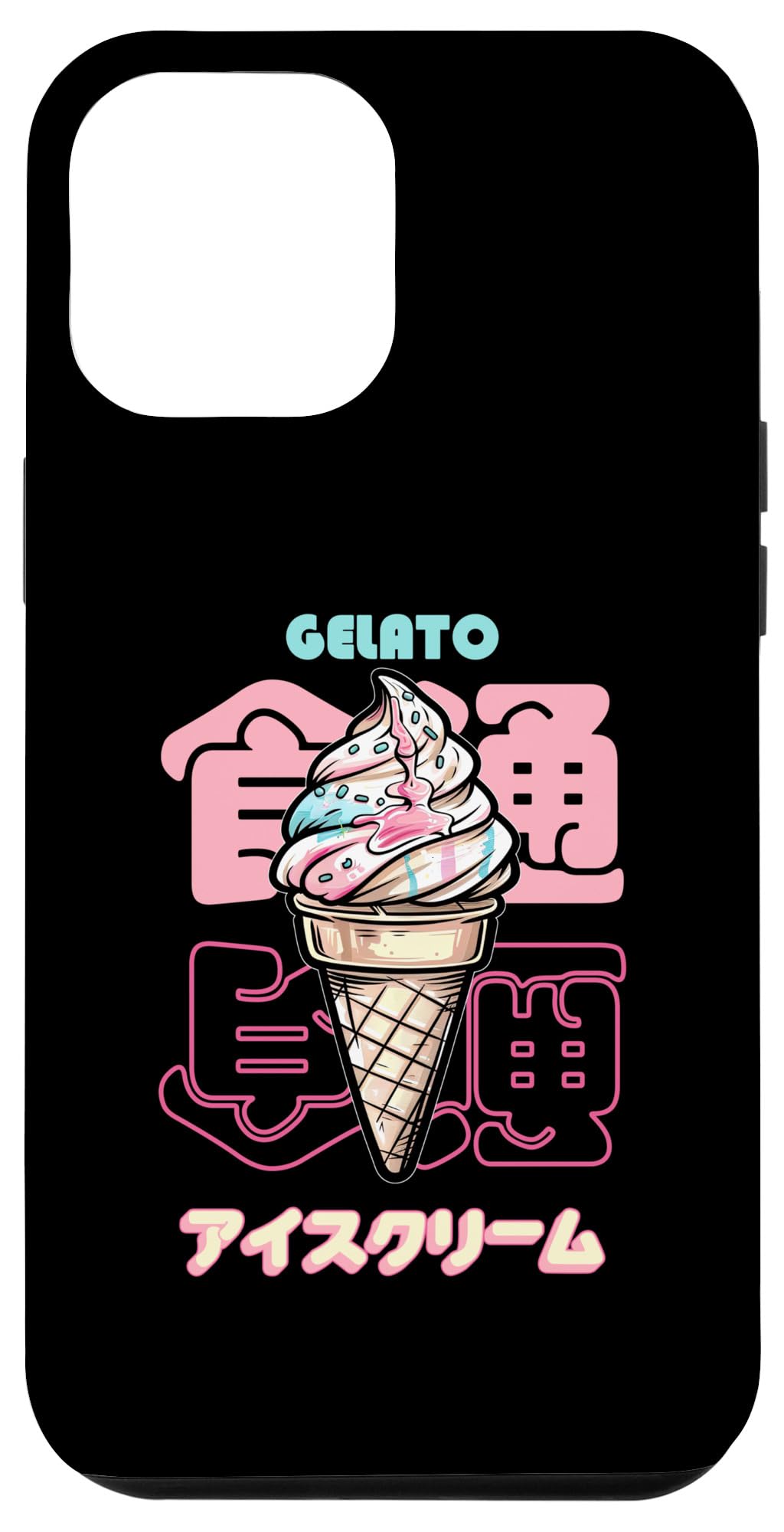 iPhone 14 Pro Max Gelato Japanese Streetwear Kanji Aesthetic Ice Cream Lover Case